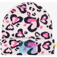 Leopard - Piger Huer BillieBlush Girls Pink Leopard Hearts Knitted Hat