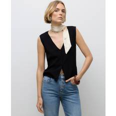 Vero Moda Veste Vero Moda VMSimone SL Vneck Knit Vest - Black
