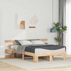 140 cm - 190 cm Senge Sengestel Med Skuffe Brun 140 x 190 cm Rammeseng