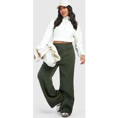 Tapered Trousers & Shorts boohoo Plus Woven Tailored Elasticed Waist Trouser - Green