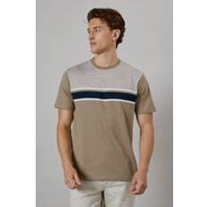 Natural T-shirts Burton Neutral Chest Stripe T-Shirt