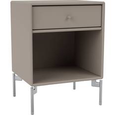 Montana Furniture Dream with Legs Truffle/Chrome Bedside Table 30x35.4cm