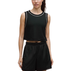 Basket - Dam Linnen Lululemon Wendbares Tanktop Doppellagiges Für Frauen - Black/Raceway Green Vapor