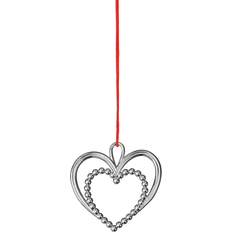 Rosendahl Pearl Heart Silver Christmas Tree Ornament 6.5cm