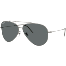Ray-Ban Aviator Reverse Polarized Gunmetal Solglasögon - Blågrå
