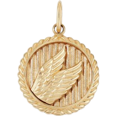 Mejuri Victory Winged Coin Charm Pendant - Gold
