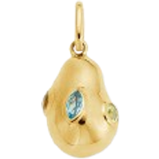 Mejuri Isabel Baroque Metal Charm - Gold/ Topaz/Peridot/Quartz