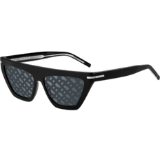 Dame Solbriller HUGO BOSS Black-acetate sunglasses with monogram-patterned lenses