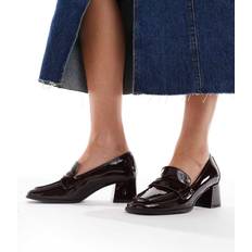Loafers Med Høj Hæl - Bordeauxrød