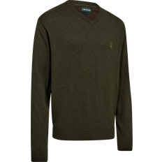 Deerhunter Sweatere Deerhunter Harrington Strik Med V-Hals - Forest Ember Melange