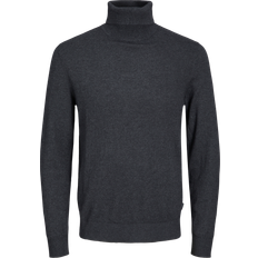 Jack & Jones Tröjor Jack & Jones Emil Knit Roll Neck Grey, Male, Kläder, Skjortor, Grå
