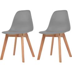 vidaXL 244774 Grey Kitchen Chair 82cm 2pcs