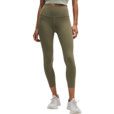 Tights Lululemon Wunder Train Crop Leggings Hohem Bund - Bay Leaf