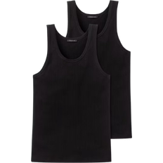 Ventilerande Linnen Schiesser Authentic Undershirts - Black