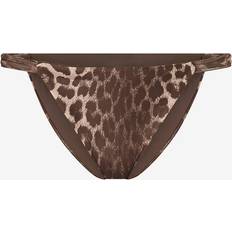 Gina Tricot Badkläder Gina Tricot Gathered Bikini Tanga Multi Patterned - Brun