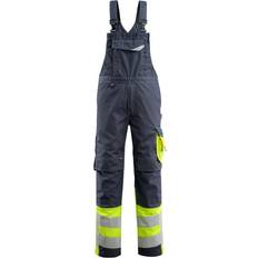 Gul - Unisex Kedeldragter Mascot 15669-860-01014 Bib & Brace with Kneepad Pockets - Dark Navy/Hi-Vis Yellow