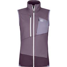 Fleece Grid Vest Merino Vest - Dark Wild Berry