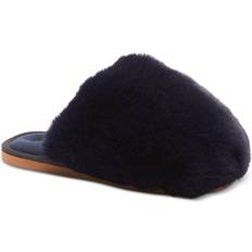 Snowball Slippers - Navy Faux Fur