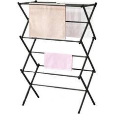 3 Tier Extendable Compact Clothes Airer - Black