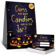 Halloween Cards & Invitations Shein How Many Candies Game Cards Kit