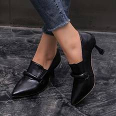 Heels & Pumps Temu Sophisticated Mary-Jane Elegant Black Stiletto Heels