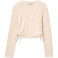 AllSaints Dam T-shirts AllSaints Drawstring Long-Sleeved T-Shirt - Tofu White