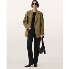 AllSaints Women Blazers AllSaints Alassett Single-Breasted Relaxed Fit Blazer - Fango Green