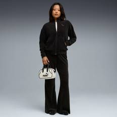 Dame - Sort Jakkesæt Puma Velour Rib Relaxed Trainingsanzug - Sort