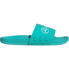 Herr - Turkosa Slides adidas Mercedes F1 Adilette Comfort Tofflor - Blå