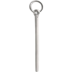 Single Bar Hoop Charm - White Gold