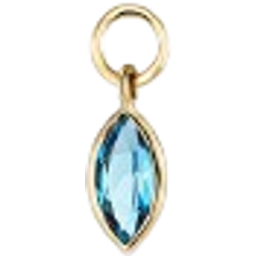 Mejuri Marquise Hoop Charm - Gold/Topaz