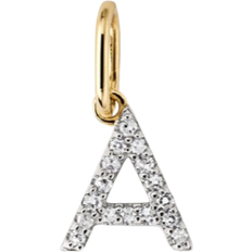 Mejuri A to Z Letter Charm - Gold/Diamonds
