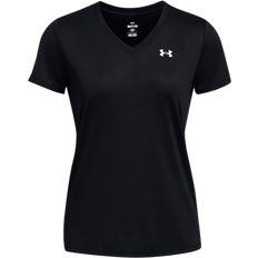 Under Armour Women's Tech V-Neck Short Sleeve - Black/White