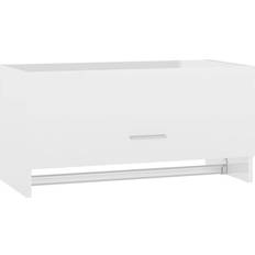 Wood Wall Cabinets vidaXL Compact High Gloss White Wall Cabinet 70x35cm