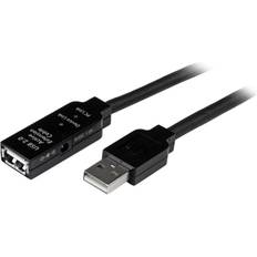 StarTech 2.0 USB A - USB A M-F Black 20m
