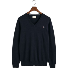 Gant XS Overdele Gant CLASSIC COTTON V-NECK Blå