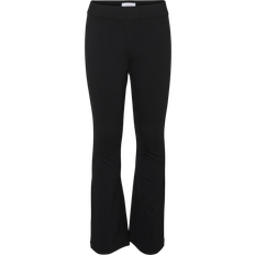 Nylon Byxor Barnkläder Vero Moda Utsvängd Passform Medelhög Midja Junior Byxor Black