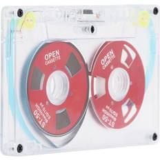 Cassettes 46min Blank Red Cassette Tapes Clear Low Noise High Output