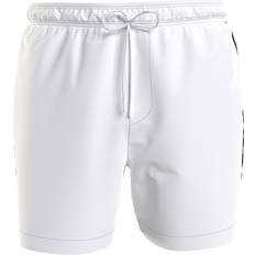 Calvin Klein Polyester Swimwear Calvin Klein Logo Tape Medium Drawstring Swim Shorts - Pvh Classic White