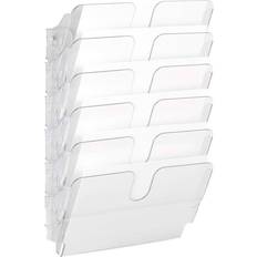 Durable Flexiplus 6 Wall Mounted Literature Tray A4 Landscape Holder Transparent