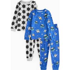 Tu Night Garments Tu Football Print 2 Pack Pyjama Set - Grey