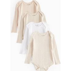 Beige Bodysuits Children's Clothing Tu Neutral Ribbed Long Sleeve Bodysuits 4 Pack -