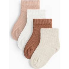 Beige Underwear Tu Beige Ribbed Socks 4 Pack - Beige