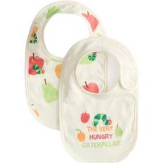 Cotton Drool Bibs The Very Hungry Caterpillar Cream Cotton Set 2 Bibs