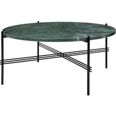 Marmor - Runde Sofaborde GUBI TS Marble Green Guatemala/Black Coffee Table 80cm