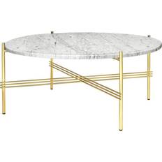 GUBI TS Marble White Carrara/Brass Coffee Table 80cm