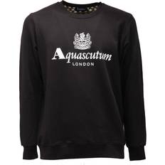 Bomulds Sweatshirt Med Børstet Interiør - Sort