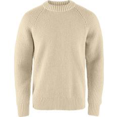 Fjällräven Beige Kläder Fjällräven Övik Waffle Knit Ullpullover Herr Tröja - Beige