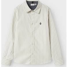 134/140 - Drenge Skjorter Børnetøj Name It Nkmnewsa Ls Shirt Noos - Jet Stream/Navy