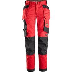 Snickers Workwear 6247 Women's Stretch Trousers Holster Pockets - Chili Red/Black